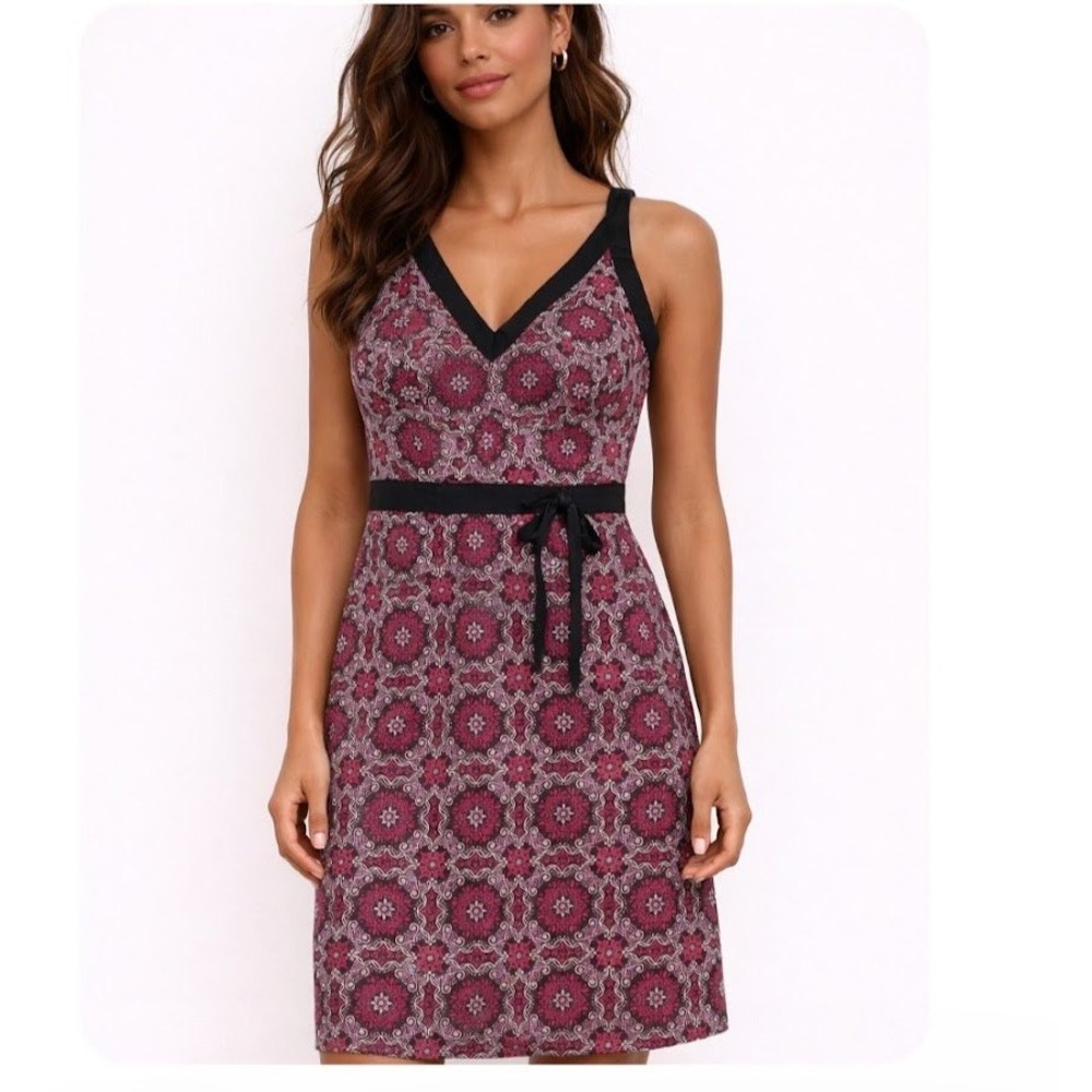 Ann Taylor LOFT Women's Cotton Floral Print V Neck Sleeveless Dress‎ Size 6